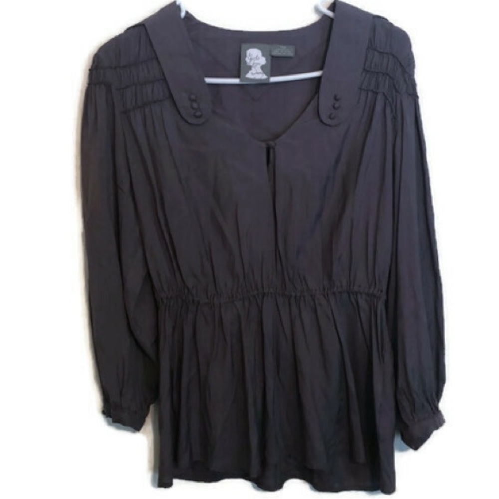 Anthropologie Girls from Savoy smocked blouse
